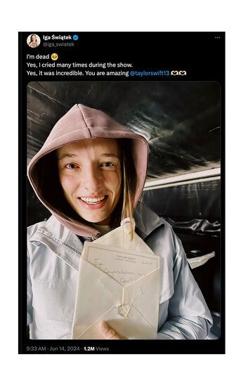 Iga Swiatek y Taylor Swift