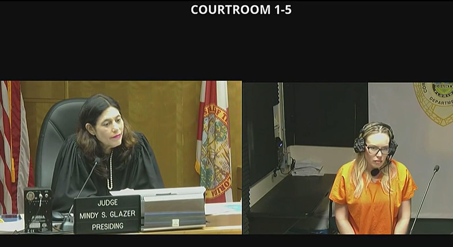 La jueza Mindy S. Glazer presidió la audiencia de la mujer acusada de almacenar artículos de lujo falsificados (NBC 6)
