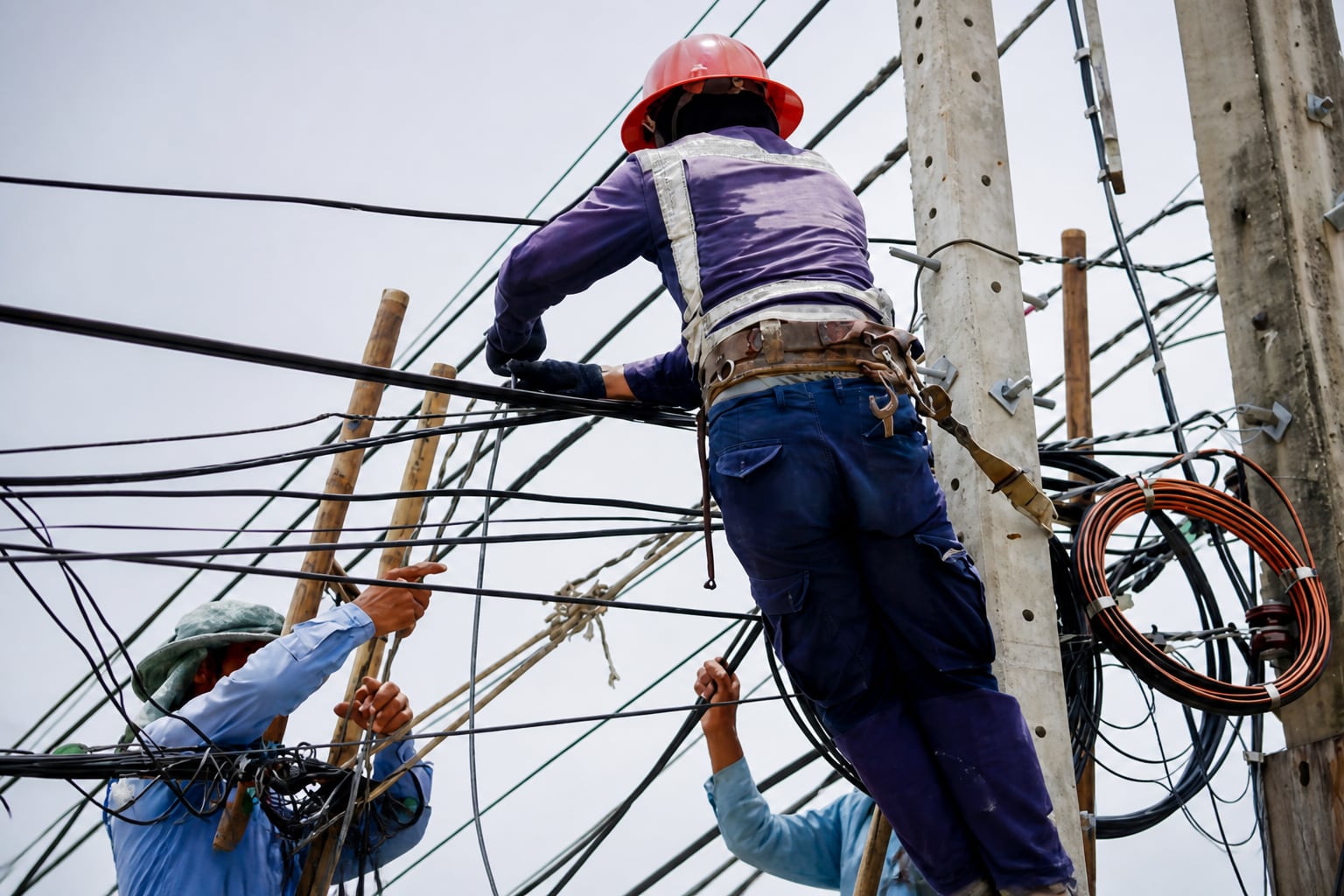 El plan establece que los cables aéreos que sigan en funcionamiento se trasladarán bajo tierra de forma gradual según condiciones técnicas, ambientales, urbanísticas y económicas - crédito Enel Colombia