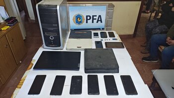 Los elementos incautados en el