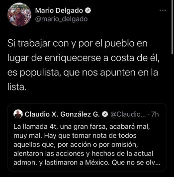 Mario Delgado respondió ante las