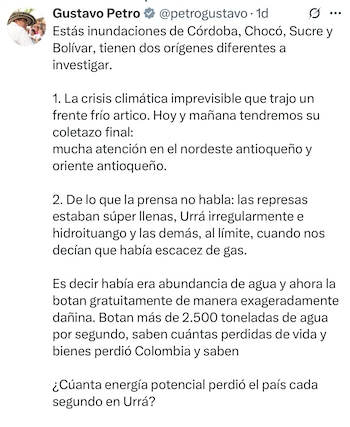 Gustavo Petro culpó a la