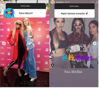 Dani Duke con Paris Hilton.