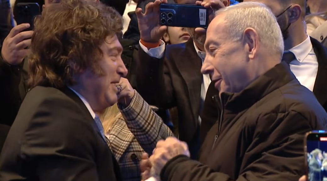 El presidente Javier Milei y el primer ministro israelí Benjamin Netanyahu