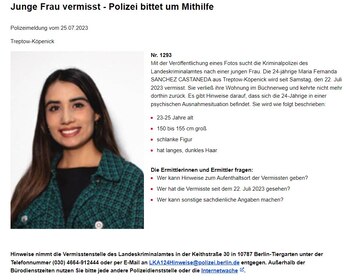 La ficha de búsqueda señala