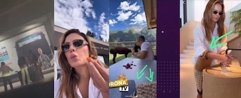 El programa de entretenimiento presentó videos y fotografías que confirmarían el noviazgo entre Joaquín Guiller y Vaneza Peláez - crédito @lacoronatv/Instagram