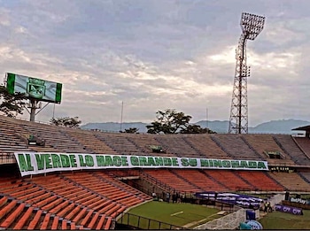 Las postales del Atanasio Girardot vacío en el partido de Nacional vs. Águilas por los cuartos de final de la Copa BetPlay 2023 - crédito Win Sports y Redes sociales.