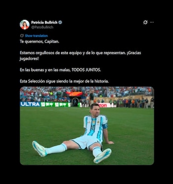 Los mensajes del arco político tras la derrota de la selección argentina ante España en la final del Mundial