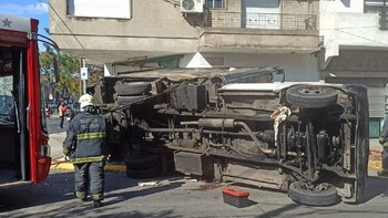 Así quedó el camión tras