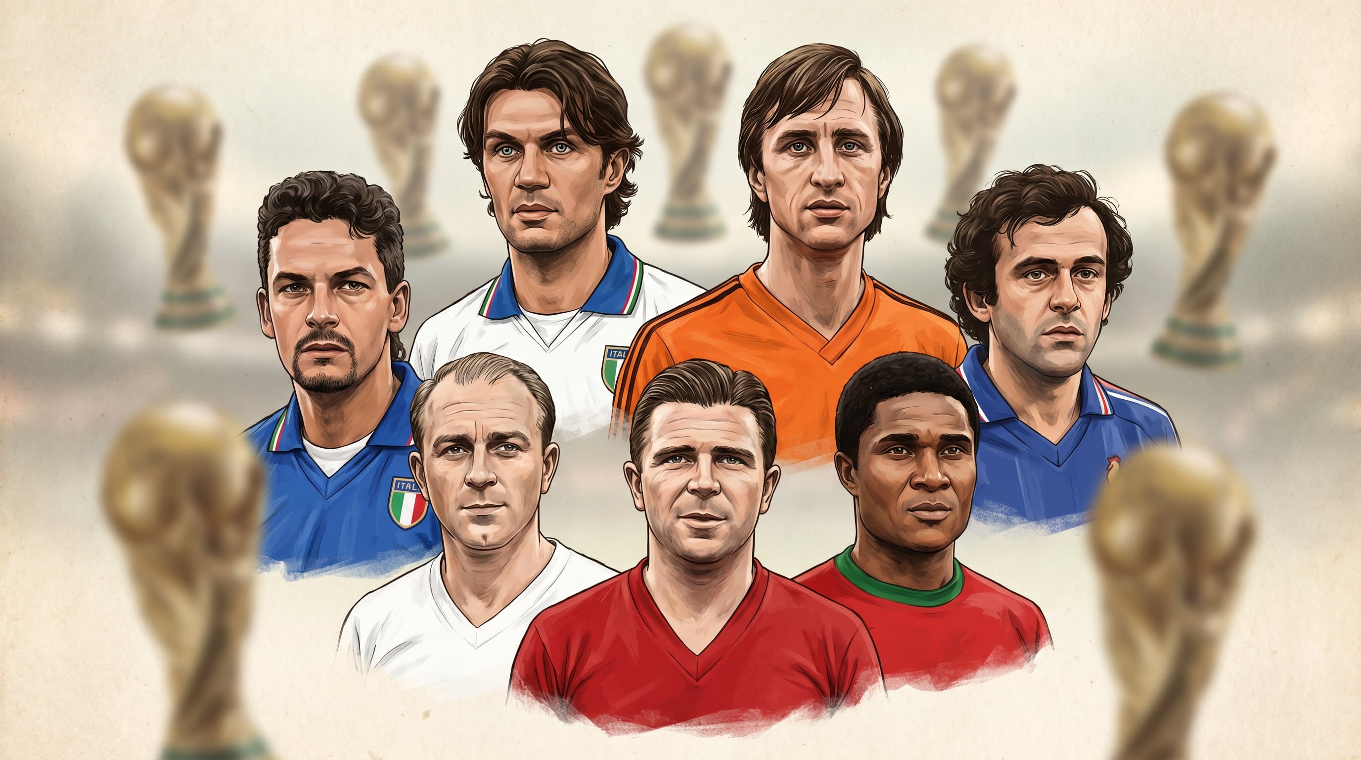 Futbolistas legendarios sin Copa del Mundo dejaron un legado que trasciende la ausencia del máximo trofeo (Imagen Ilustrativa Infobae)