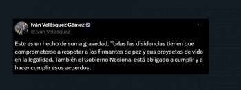 Iván Velásquez, ministro de Defensa,