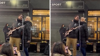 Valeria Lynch sorprendió al cantar con una banda callejera en plena avenida Corrientes: el video que se hizo viral