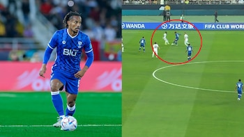 André Carrillo le hizo una ‘huacha’ a Vinicius Jr y fue derribado en el Real Madrid vs Al Hilal por la final del Mundial de Clubes