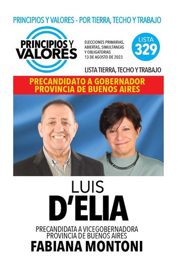 Luis D'Elía compite en una