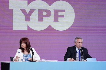 Acto 100 años de YPF - Tecnópolis - Alberto Fernández - Cristina Kirchner