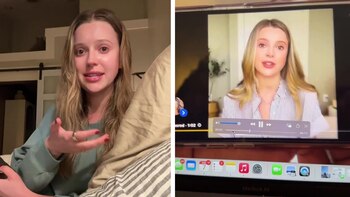 La chica mostró el anuncio