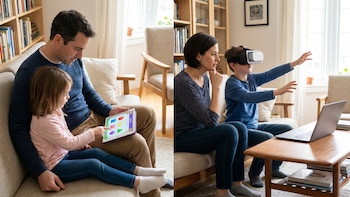 Pantallas inmersivas vs. no inmersivas: cómo elegir la mejor tecnología educativa para tus hijos