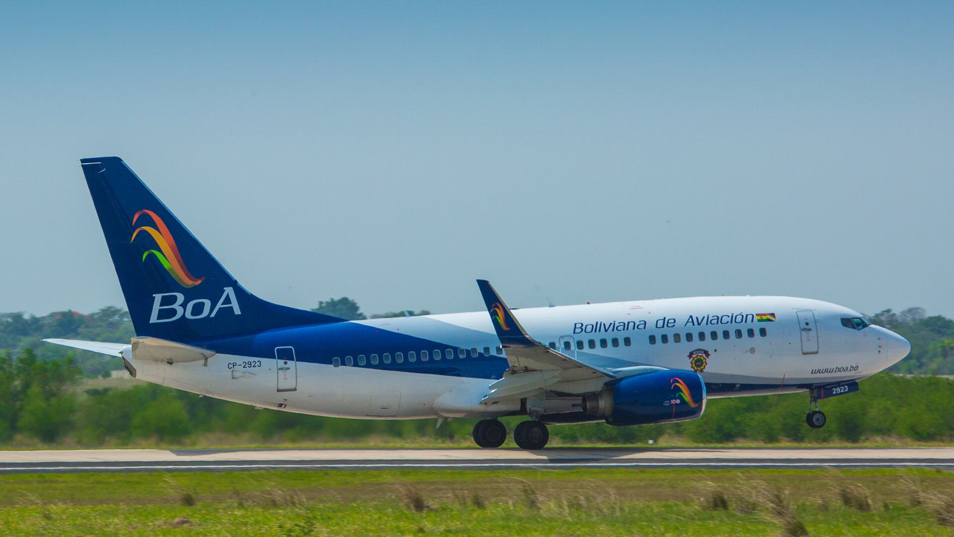 Un avión de Boliviana de Aviación (BoA)