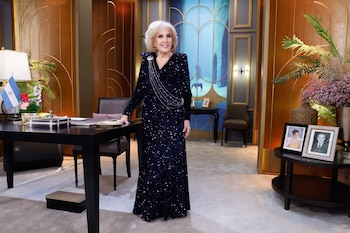 El espectacular look de Mirtha Legrand en la noche del 1 de agosto (Prensa Eltrece)