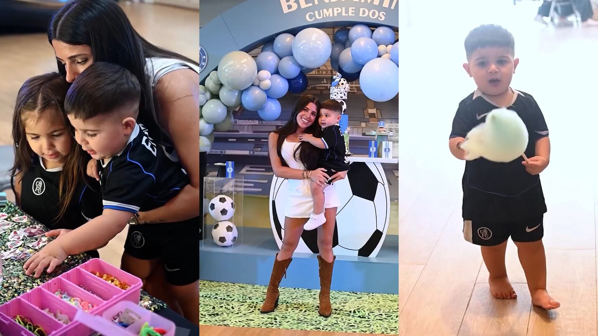La fiesta de cumpleaños de Benjamín, el hijo de Enzo Fernández y Valentina Cervantes con temática del Chelsea