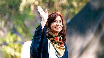 Cristina Kirchner durante el acto