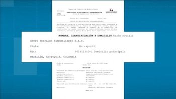 Según los documentos, la inmobiliaria fue creada en 2022 - crédito captura de pantalla / Telemedellín
