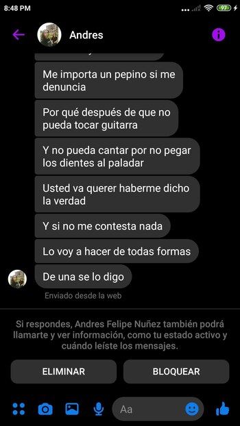 Captura de pantalla Felipe Guevara,