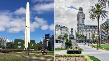 Montevideo y Buenos Aires en