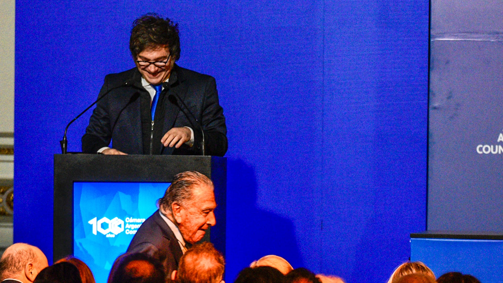 Javier Milei en el Council (Fotos: Adrián Escandar)