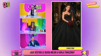 Karla Tarazona recibe duro ataque de Melanie Martínez tras probarse vestido negro para su boda. Captura: Q' Bochinche.