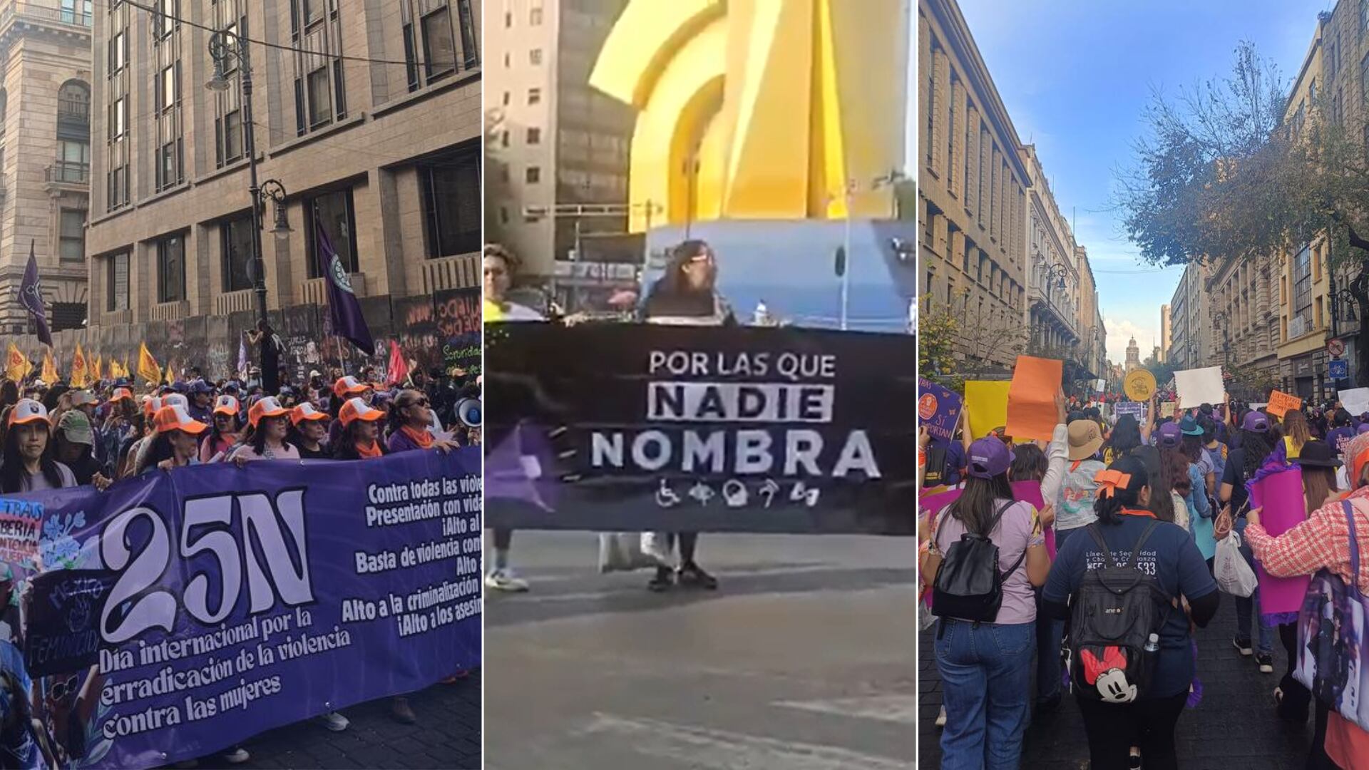 Marcha del 25N hoy en vivo: últimos contingentes llegan al Zócalo, exigen mayor seguridad y garantía en presupuesto para refugios