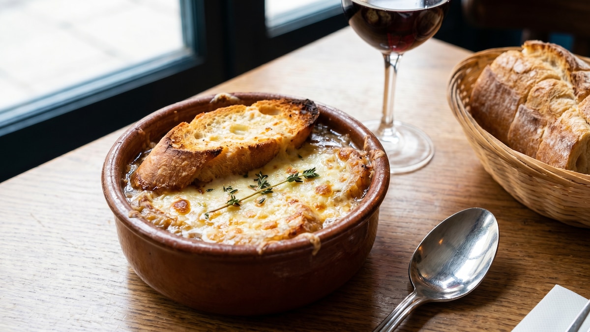 Receta de sopa de cebolla a la francesa, rápida y fácil