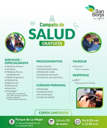 Las personas deben asistir con