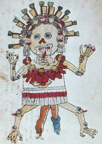 Representación de una 'tzitzimitl' en el Códice Magliabechiano.