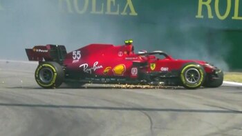 El auto de Sainz sufrió