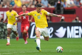 James Rodríguez, en el blanco de los rumores ante una supuesta inconformidad del resto de jugadores con su presencia en la convocatoria de Colombia para el Mundial - crédito Bob Frid/EPA/EFE