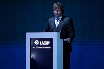 Javier Milei en el IAEF