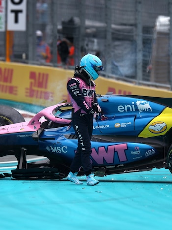 El accidente de Pierre Gasly en Miami en la cámara 360