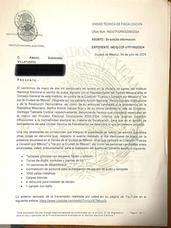 Queja de Morena ante la