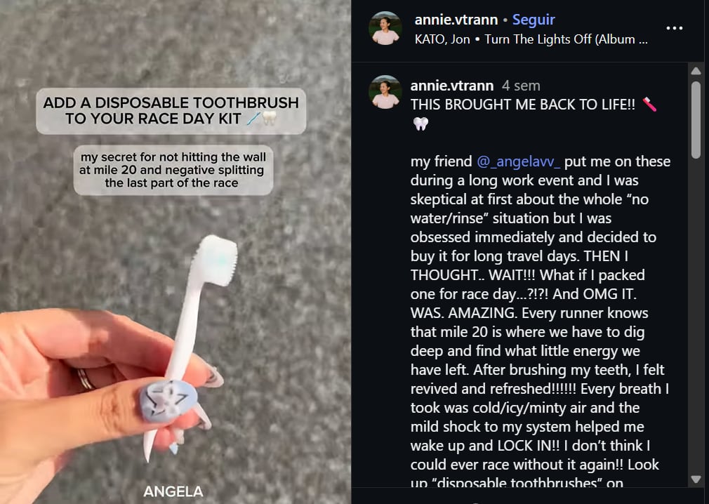 Una práctica compartida en redes sociales despertó interés en la comunidad “runner” al comprobarse que estímulos como el sabor mentolado pueden modificar la percepción de cansancio en la etapa crítica de los 42 kilómetros (Captura de video)