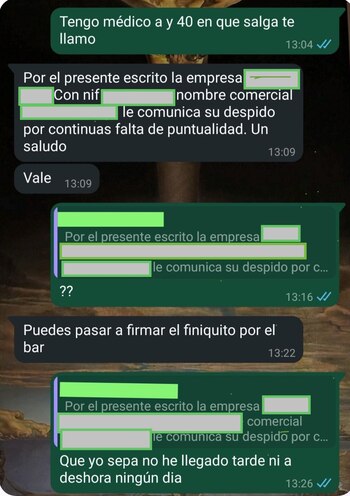 Un mensaje de WhatsApp desencadena