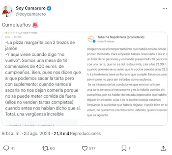 Última publicación de 'Soy Camarero'