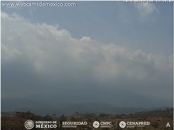 Imagen 1: Volcán de Fuego de Colima, 13:31 h (hora local).