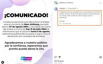 Marc Anthony canceló su concierto