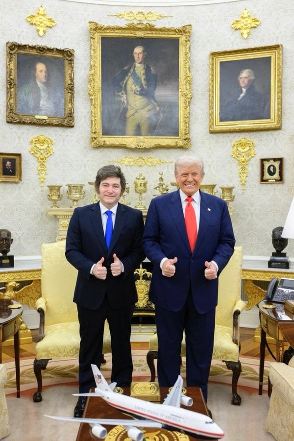 Donald Trump y Javier Milei, hace un año, en la Casa Blanca, (Washington, Estados Unidos)