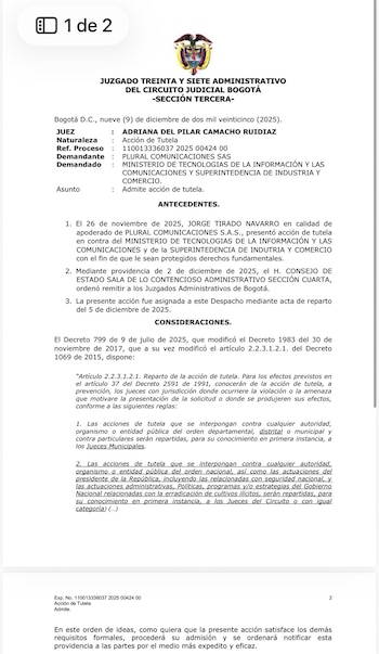 La tutela fue radicada el