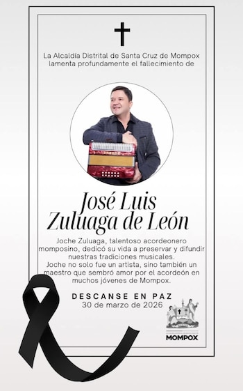 Cidade inteira lamenta a saída do artista – crédito ao gabinete do prefeito de Mompox