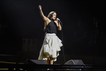 Rosalía en uno de sus conciertos. (Europa Press)