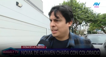 Curwen confirma que sigue con Carla Campos tras ampay: “Es mi vida, mi amor, mi tesoro”. Captura: Magaly TV La Firme.