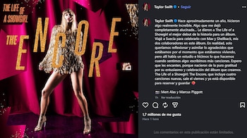 Taylor Swift mandó un mensaje de agradecimiento a sus fans por el enorme desempero de 'The Life of a Show Girl'
(Instagram: @/taylorswift)